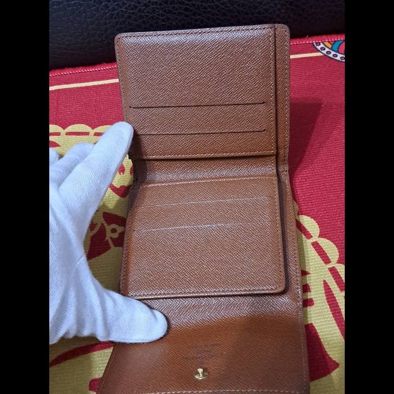 極美／日本二手／LV3折層中夾／內有零錢袋-13