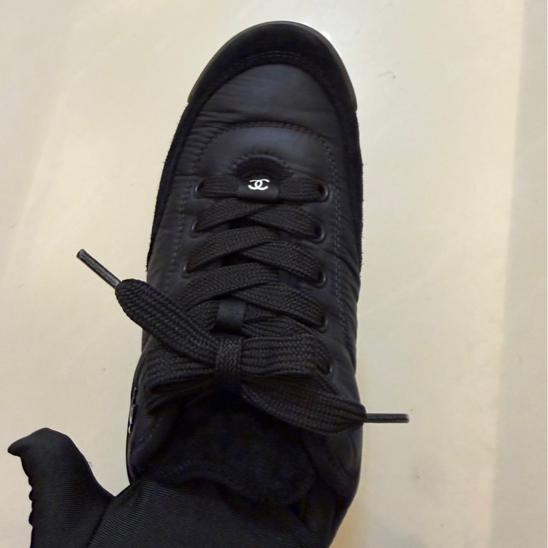Chanel香奈兒 全黑秋冬運動鞋-25