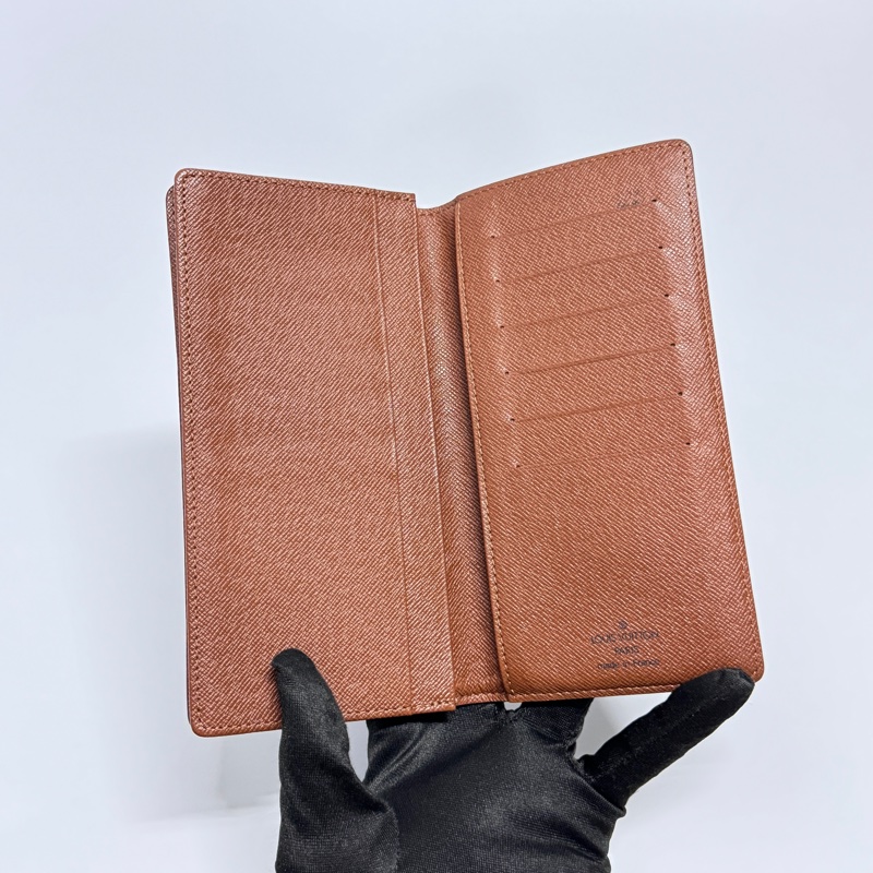 （極新💝） LV 經典老花 對開長夾 專櫃21800！-2