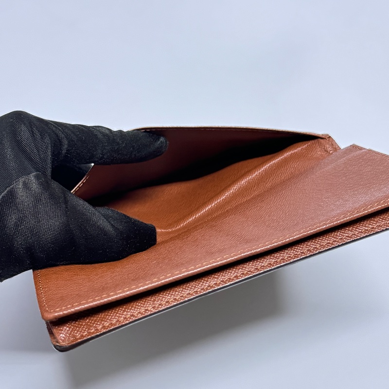 （極新💝） LV 經典老花 對開長夾 專櫃21800！-6