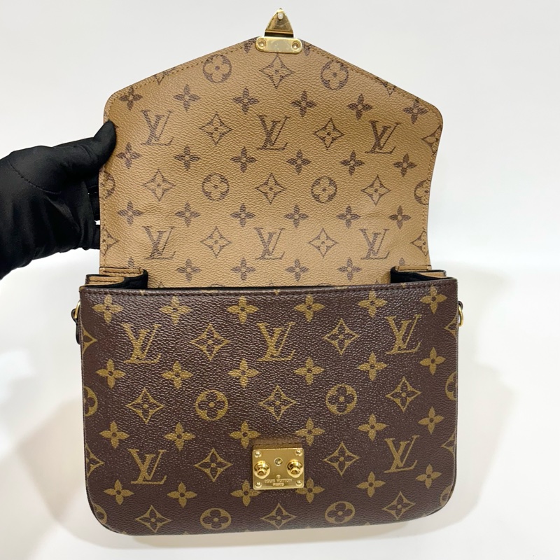 🥨路易威登郵差包LV原花雙色下蓋Pochette Metis郵差包M44876-10