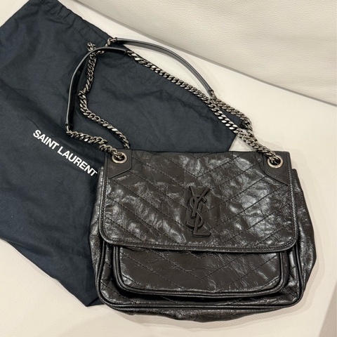 YSL Niki baby 黑銀