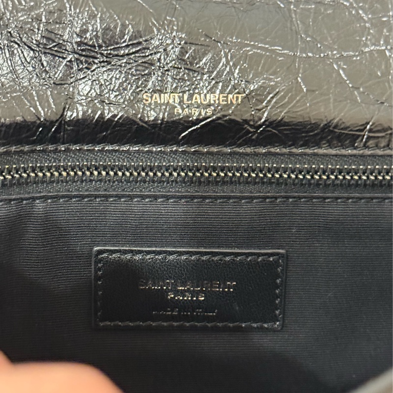 YSL Niki baby 黑銀-4