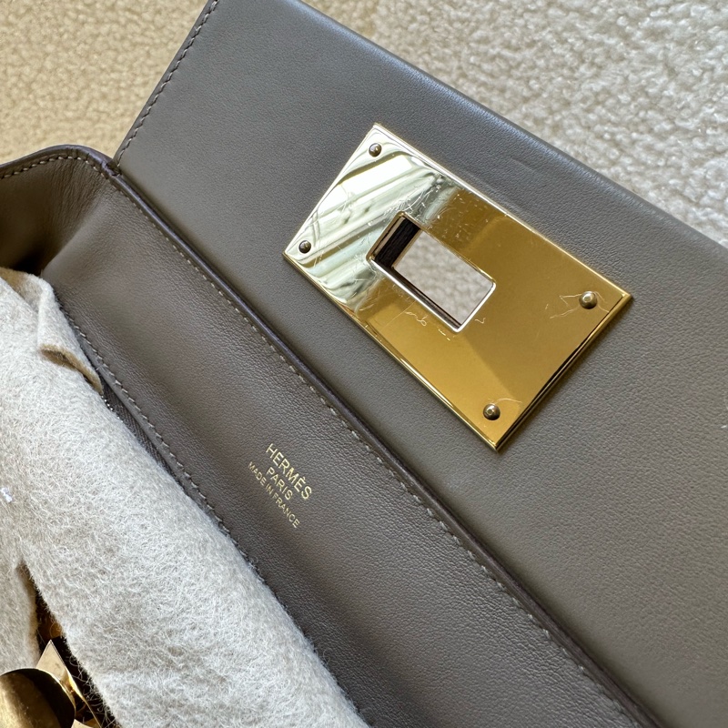 Hermès/愛馬仕 mini 2424 大象灰銀扣 W刻-8