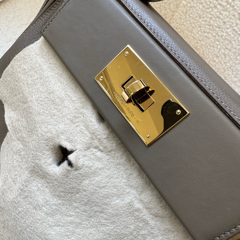 Hermès/愛馬仕 mini 2424 大象灰銀扣 W刻-10