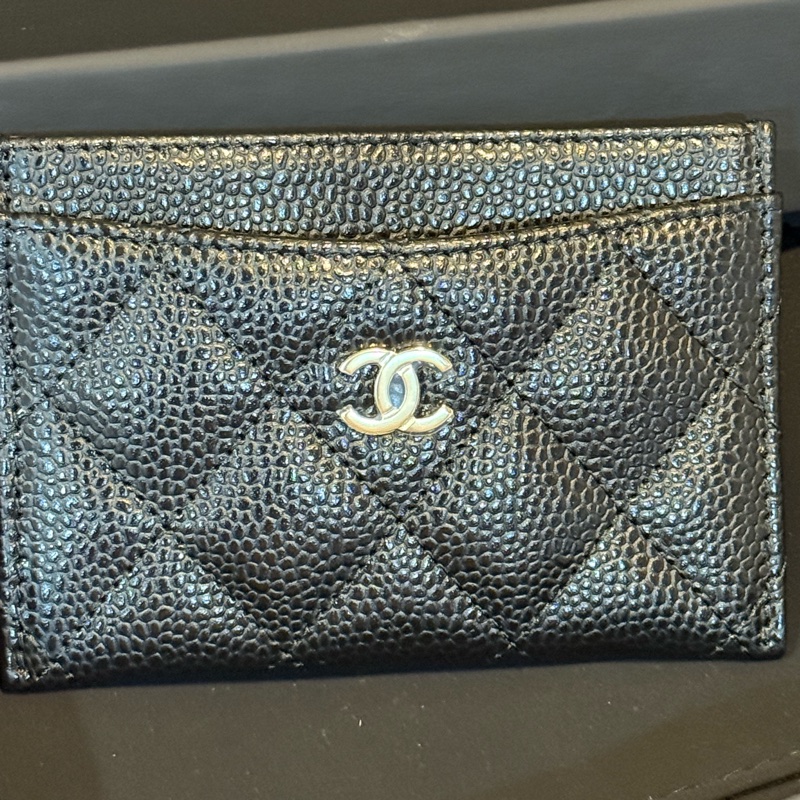 Chanel 全新淡金荔枝皮卡夾-11