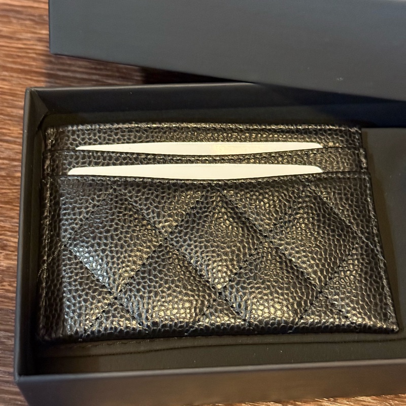 Chanel 全新淡金荔枝皮卡夾-12