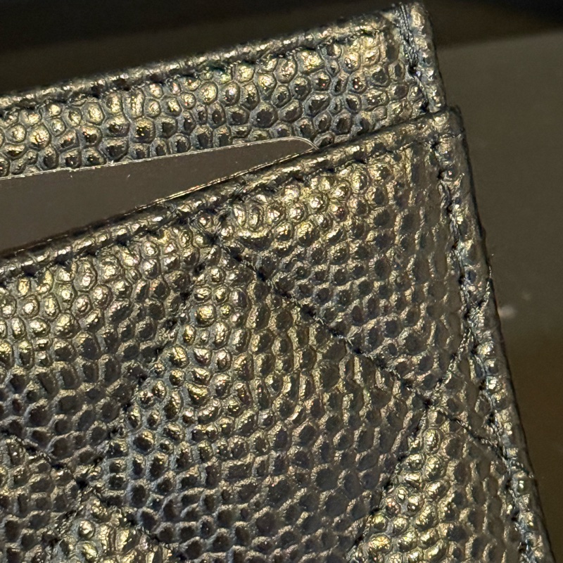 Chanel 全新淡金荔枝皮卡夾-17