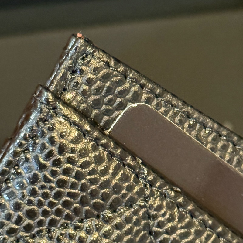 Chanel 全新淡金荔枝皮卡夾-18