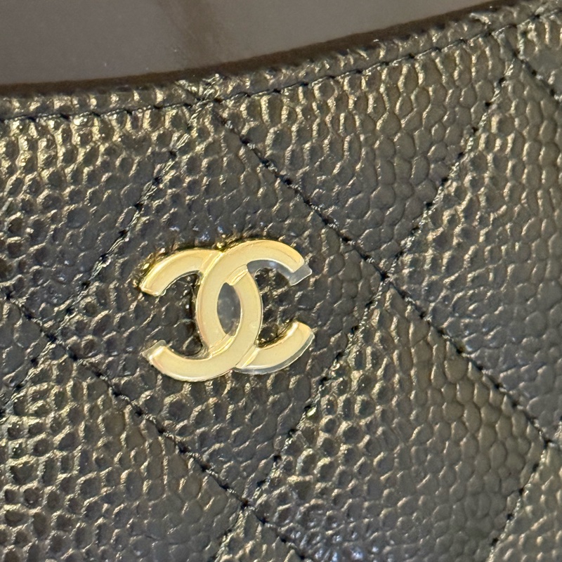 Chanel 全新淡金荔枝皮卡夾-29