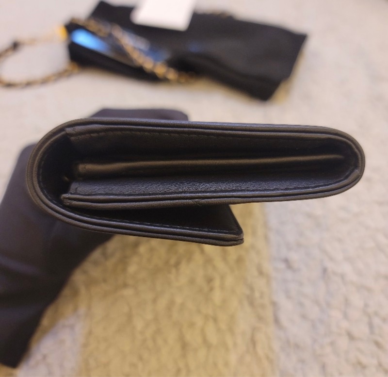 chanel boy長夾 黑金系列-11