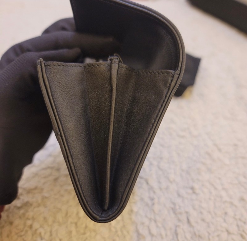 chanel boy長夾 黑金系列-16