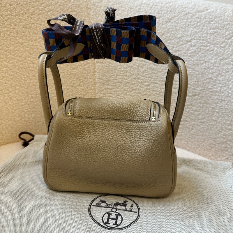 Hermès mini Lindy 風衣灰 U刻  成色好-3