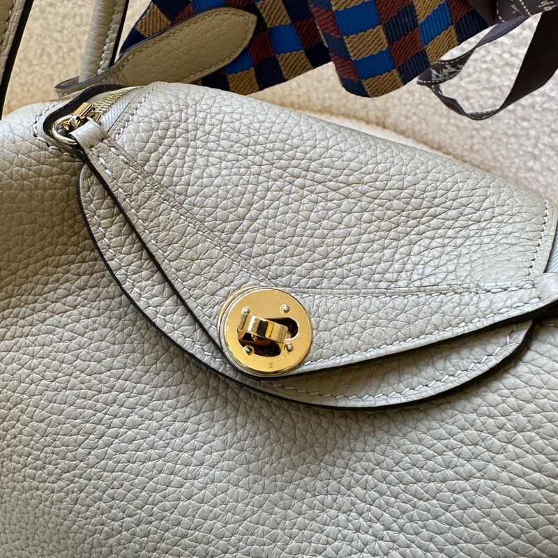 Hermès mini Lindy 風衣灰 U刻  成色好-7