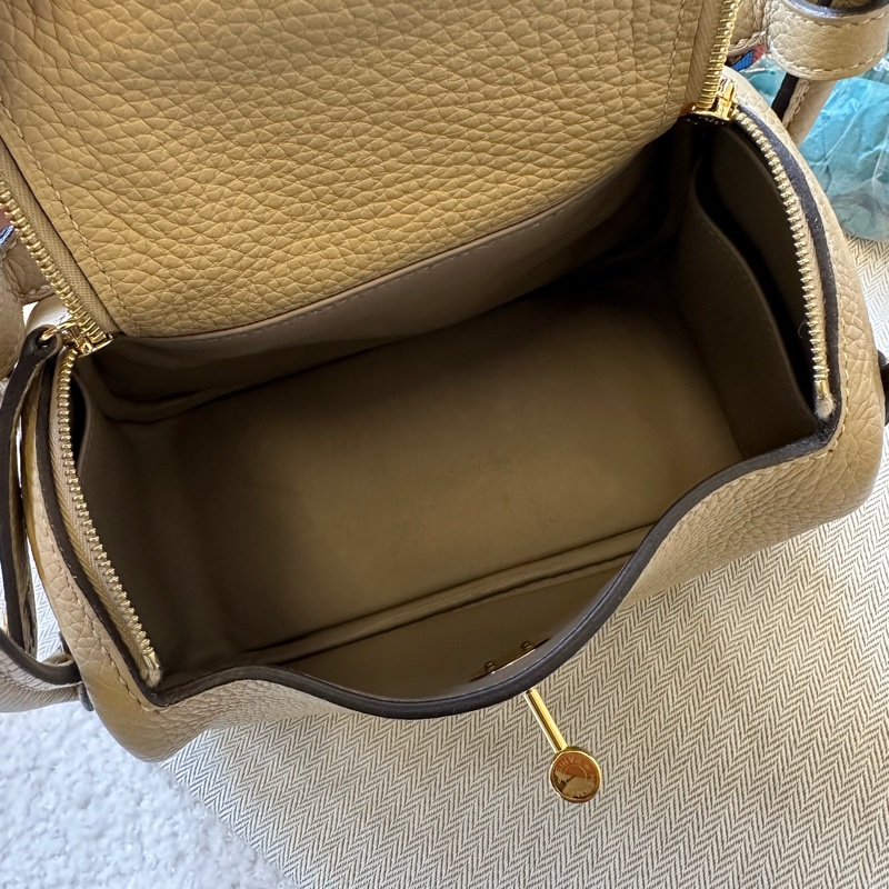Hermès mini Lindy 風衣灰 U刻  成色好-9