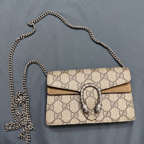 Gucci 酒神Dionysus系列帆布mini斜背包