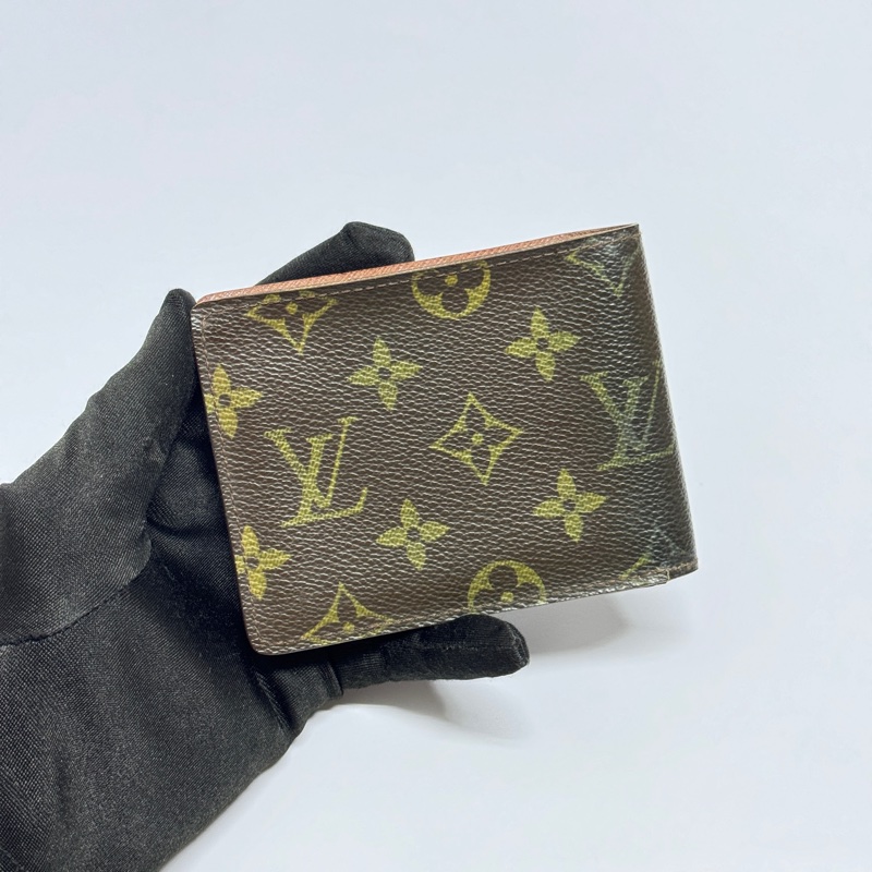 （極新✨） LV 經典老花 對開式短夾 專櫃19800！-4