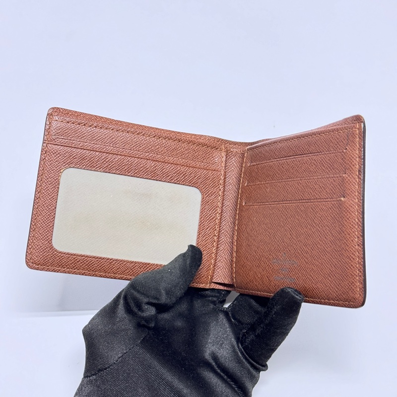 （極新✨） LV 經典老花 對開式短夾 專櫃19800！-7