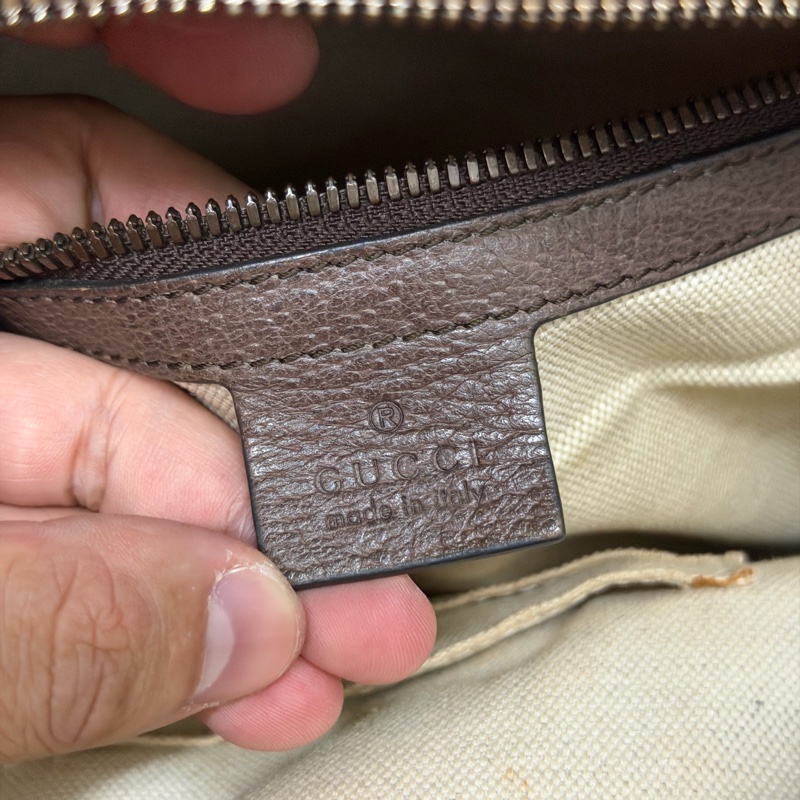 Gucci Ophidia經典綠紅綠織帶印花後背包-11