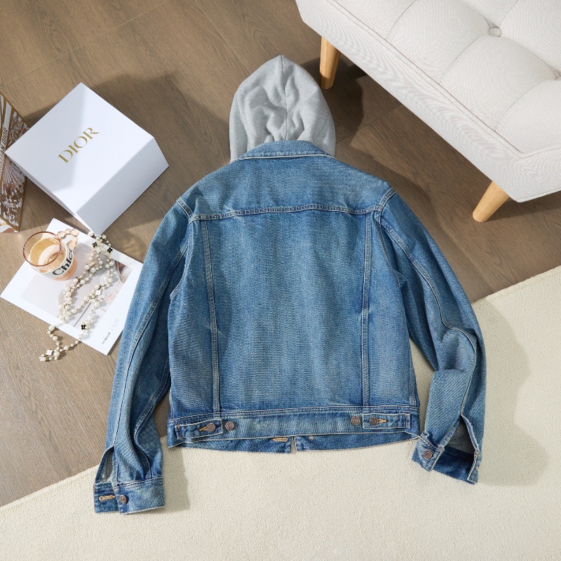 ❤️ CELINE 百搭款 LOGO連帽牛仔外套-9