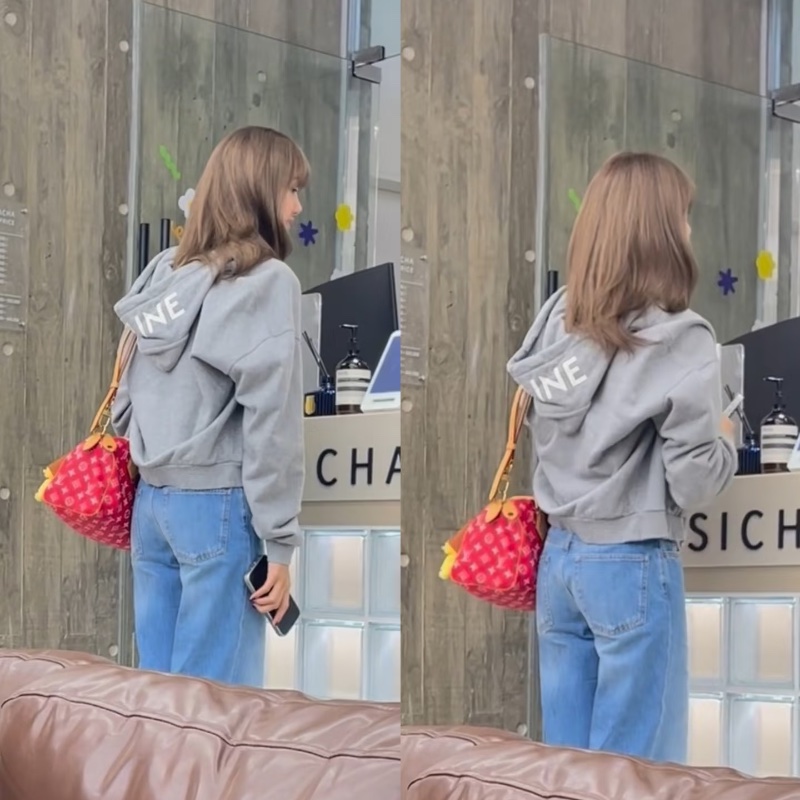 ❤️CELINE LISA同款 灰色連帽衫-1