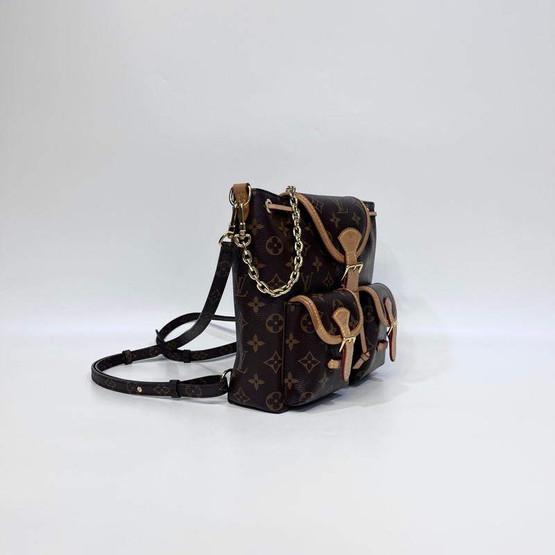 🕯️絕版路易威登青蛙包LV原花Excursion PM手提束口後背包M46932-5