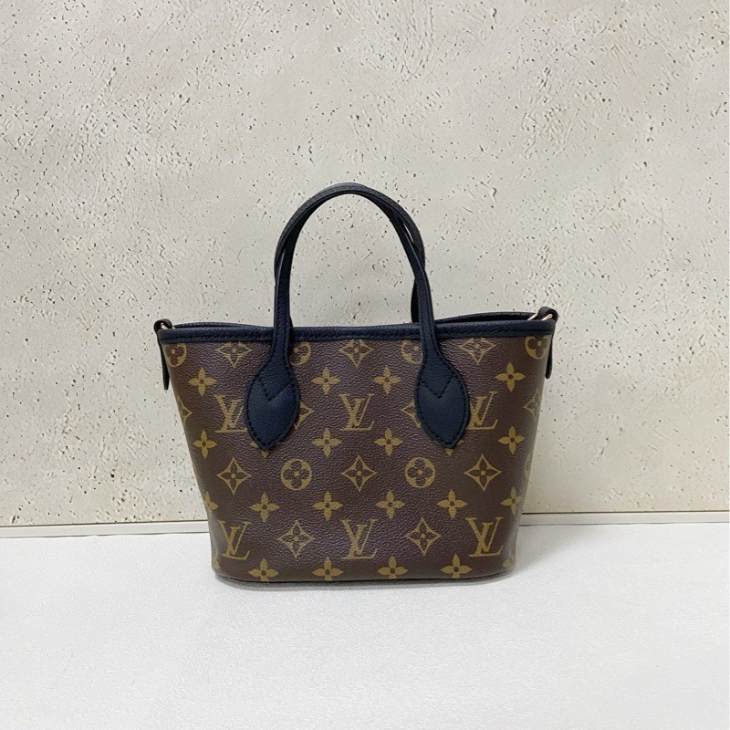 Lv neverfull bb 黑色老花雙面購物袋-1