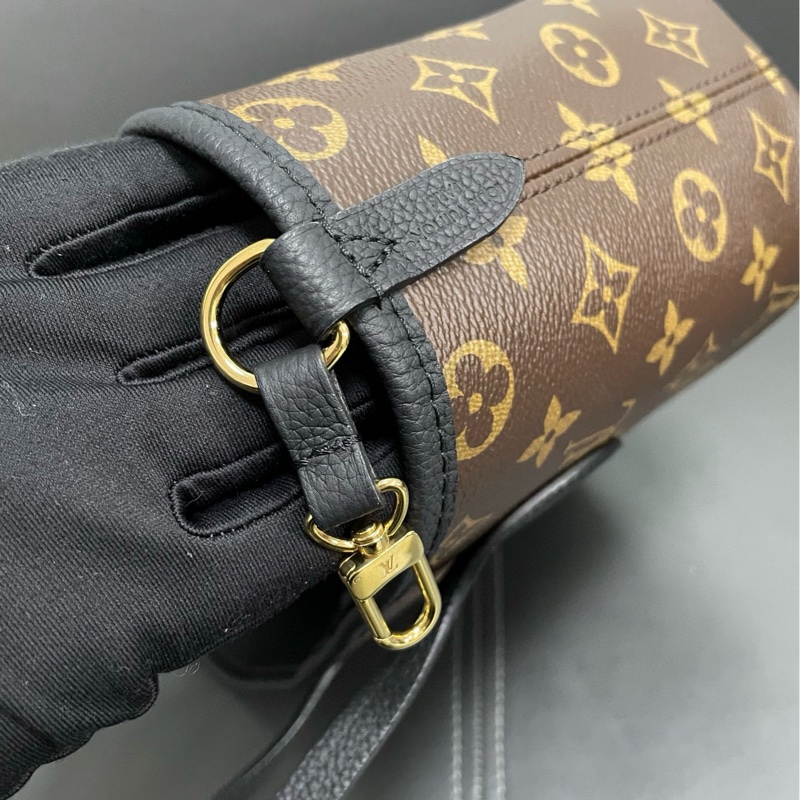 Lv neverfull bb 黑色老花雙面購物袋-20