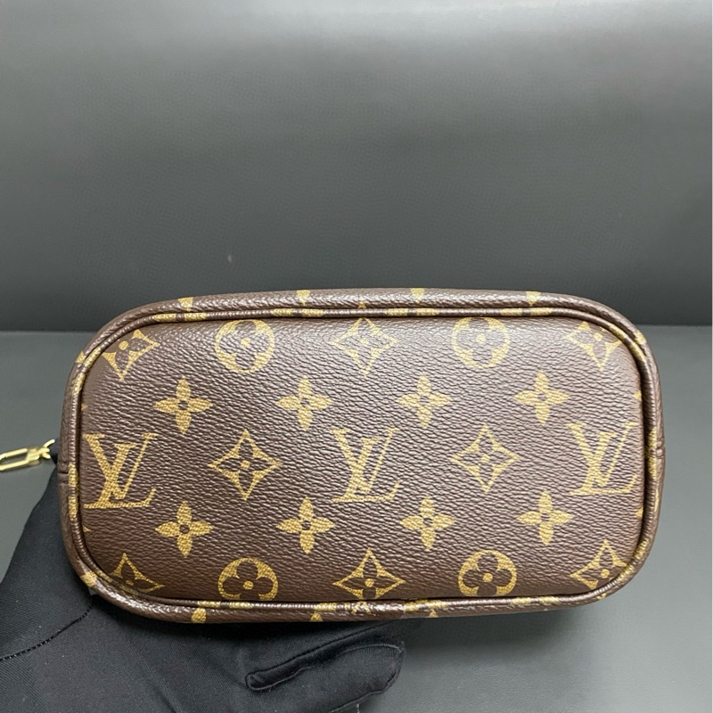 Lv neverfull bb 黑色老花雙面購物袋-21