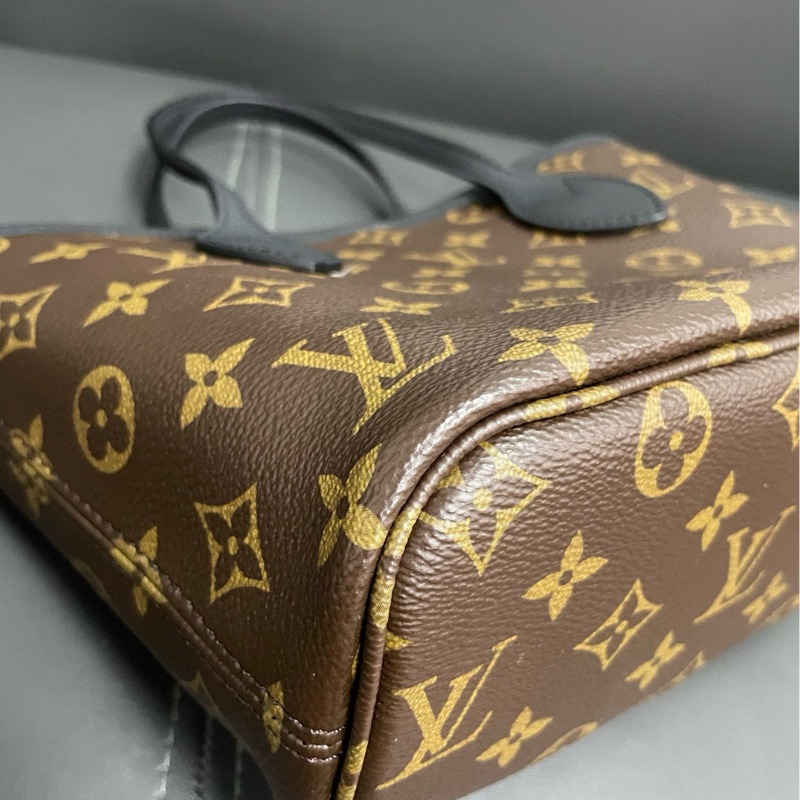 Lv neverfull bb 黑色老花雙面購物袋-22