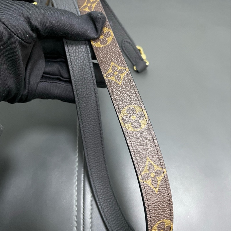 Lv neverfull bb 黑色老花雙面購物袋-38