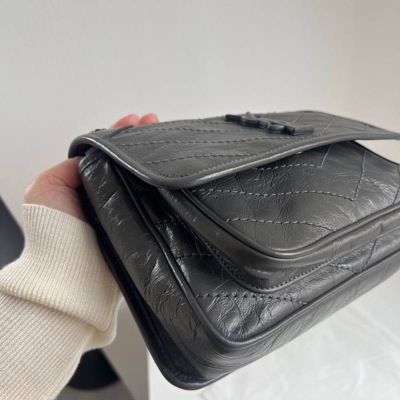 ✨Saint Laurent YSL Niki灰色小號 99新🩶-7