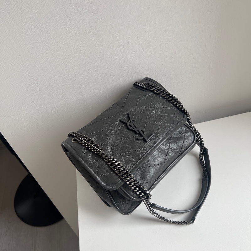 ✨Saint Laurent YSL Niki灰色小號 99新🩶-12