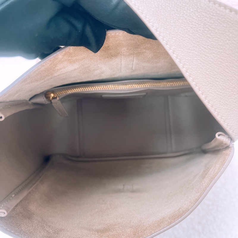 YSL le5a7 hobo 小號大象灰肩背包-15