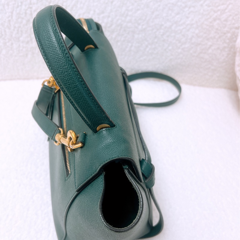Celine belt bag micro 深綠色鯰魚包-7