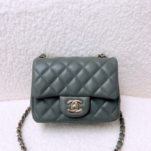 Chanel cf 17 / mini square 灰色方胖子