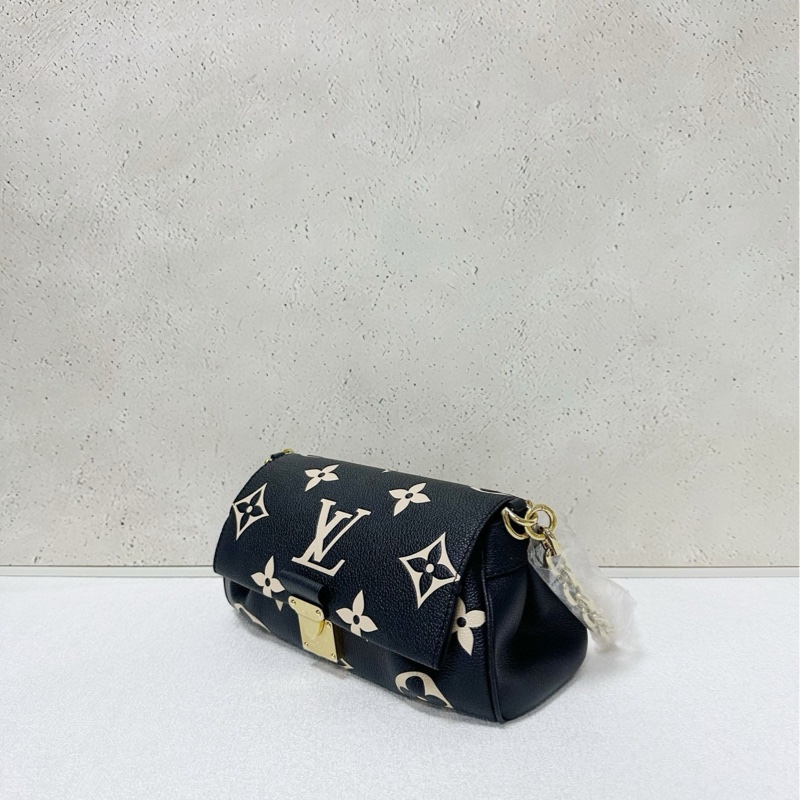 Lv favorite 黑色全皮白花 雲朵包-2