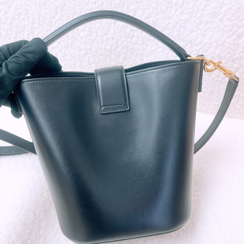 Celine louise 凱旋門黑色水桶包小號-7