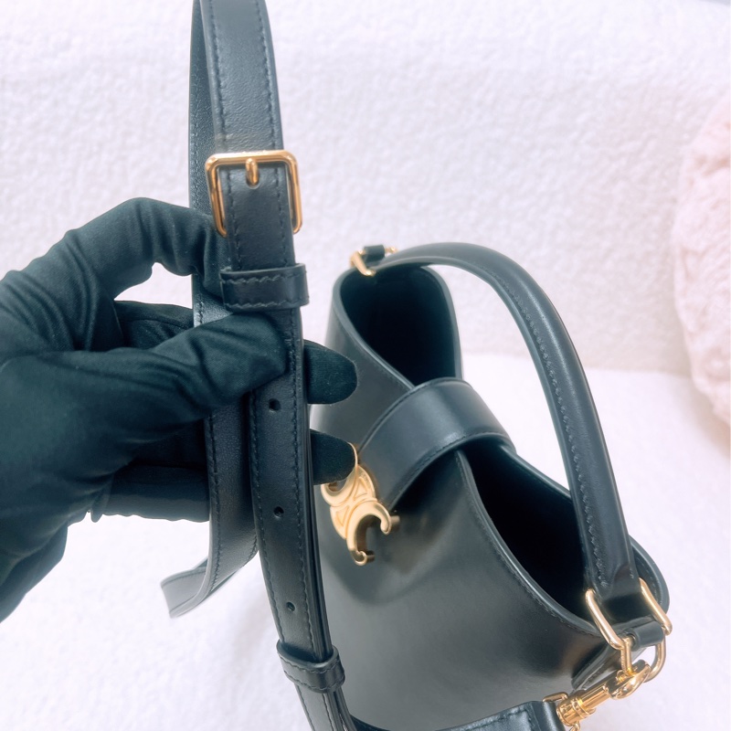 Celine louise 凱旋門黑色水桶包小號-11