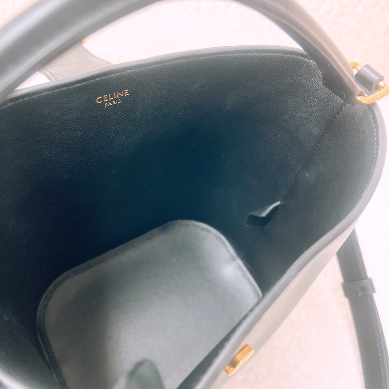 Celine louise 凱旋門黑色水桶包小號-12