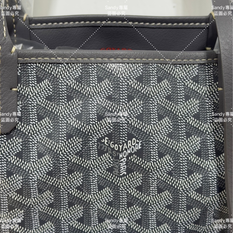 Goyard mini tote 菜籃 灰色 全新全配-11
