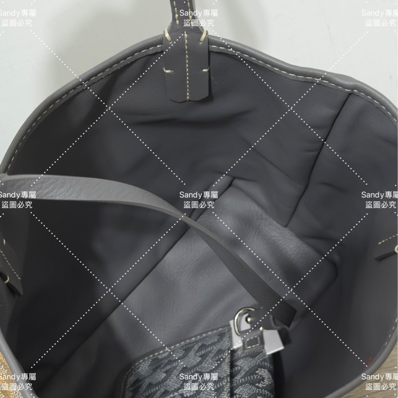 Goyard mini tote 菜籃 灰色 全新全配-16
