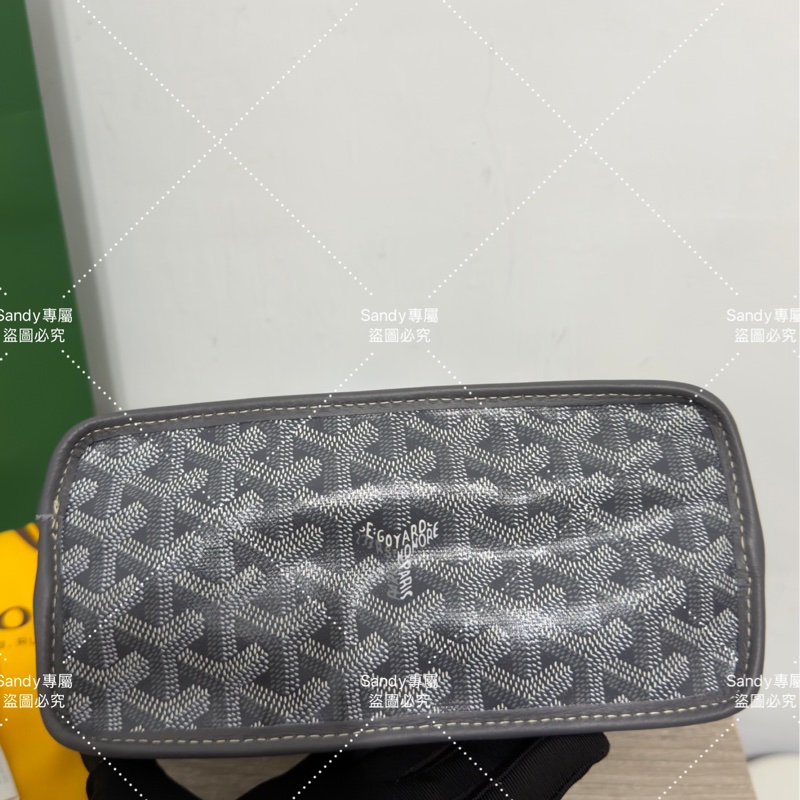 Goyard mini tote 菜籃 灰色 全新全配-19
