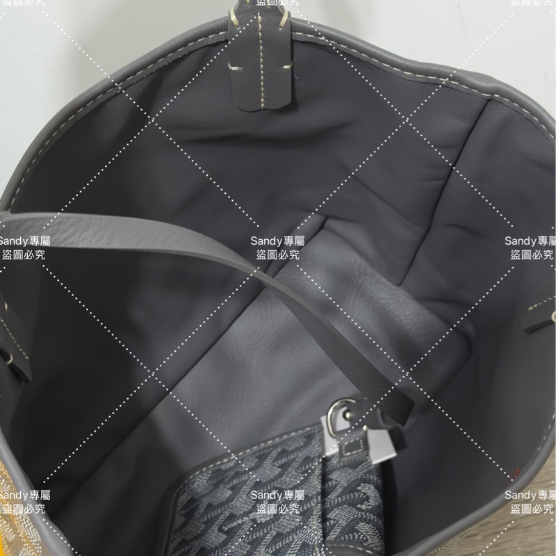 Goyard mini tote 菜籃 灰色 全新全配-30