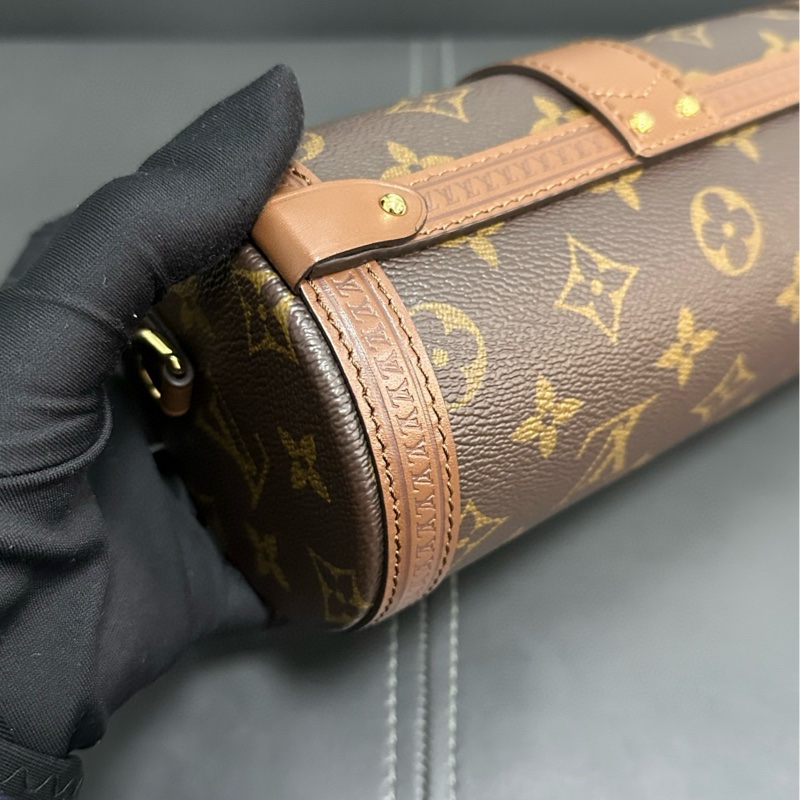 Lv papillon trunk 老花巴比龍圓筒包-12