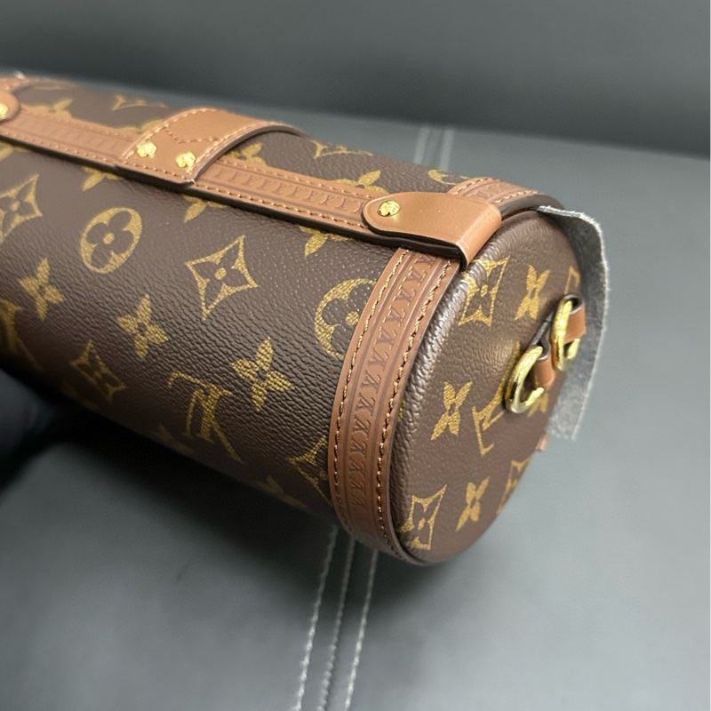 Lv papillon trunk 老花巴比龍圓筒包-13