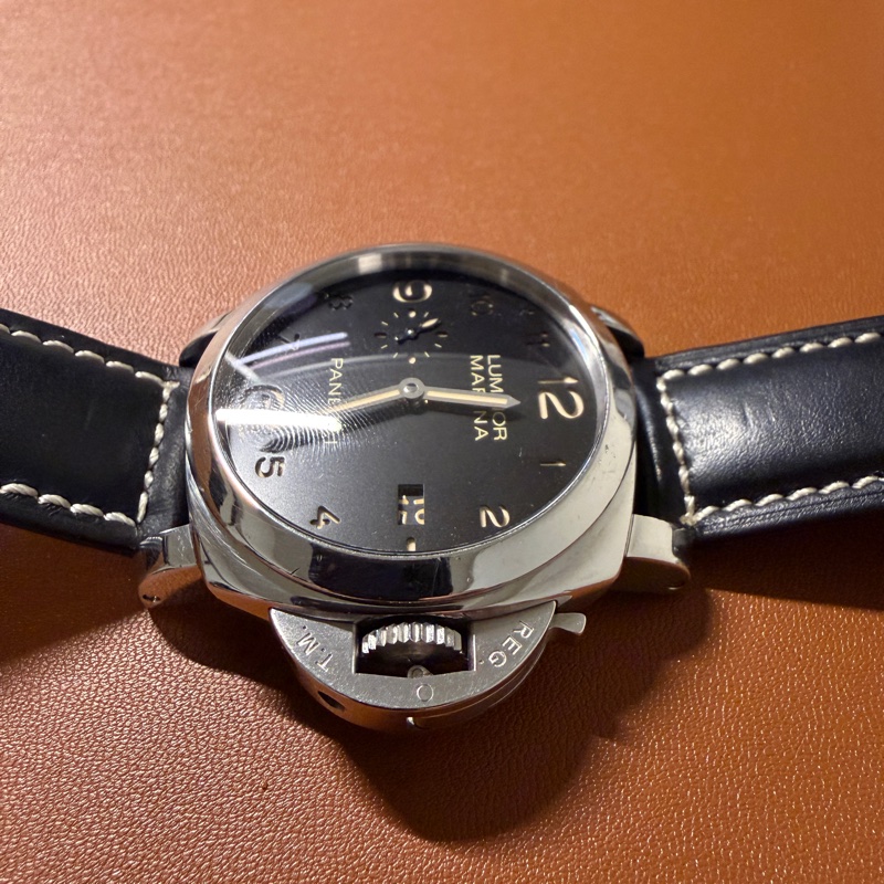PANERAI 沛納海 Luminor PAM359 PAM00359 三明治面盤 菸草面 三日鍊 自動上鍊腕錶 中古-9