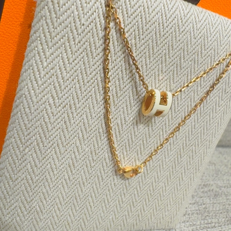 #Hermes愛馬仕mini popH 項鍊白色-4