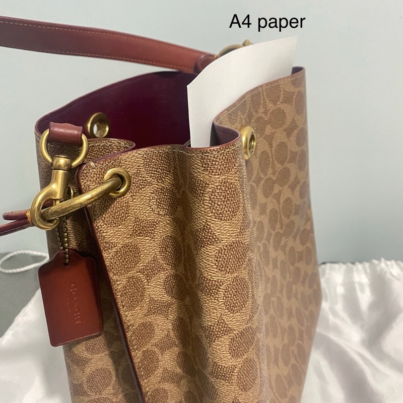 (只賣至30號) COACH signature canvas print Charlie bucket bag-1