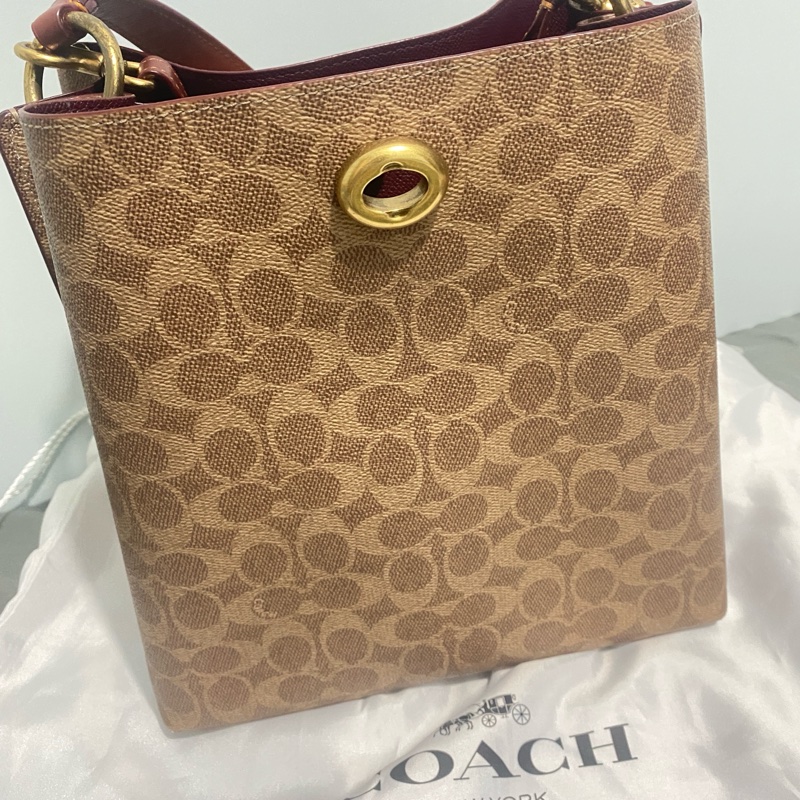 (只賣至30號) COACH signature canvas print Charlie bucket bag-2